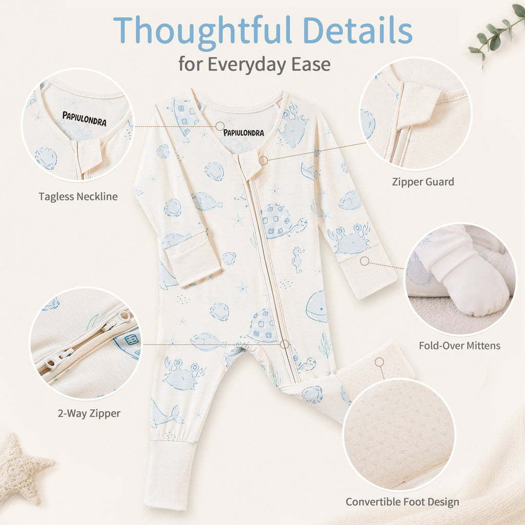 Bamboo Baby Pajamas Ocean