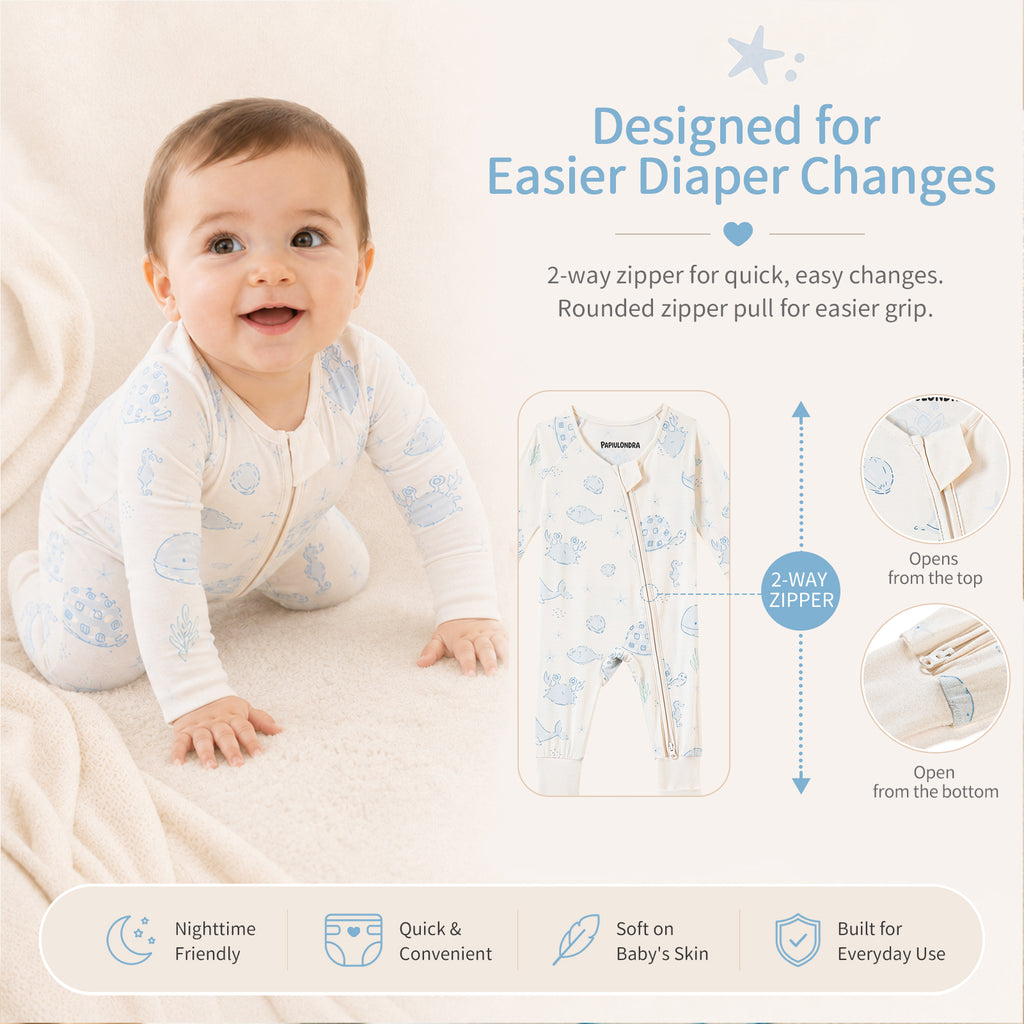 Bamboo Baby Pajamas Ocean