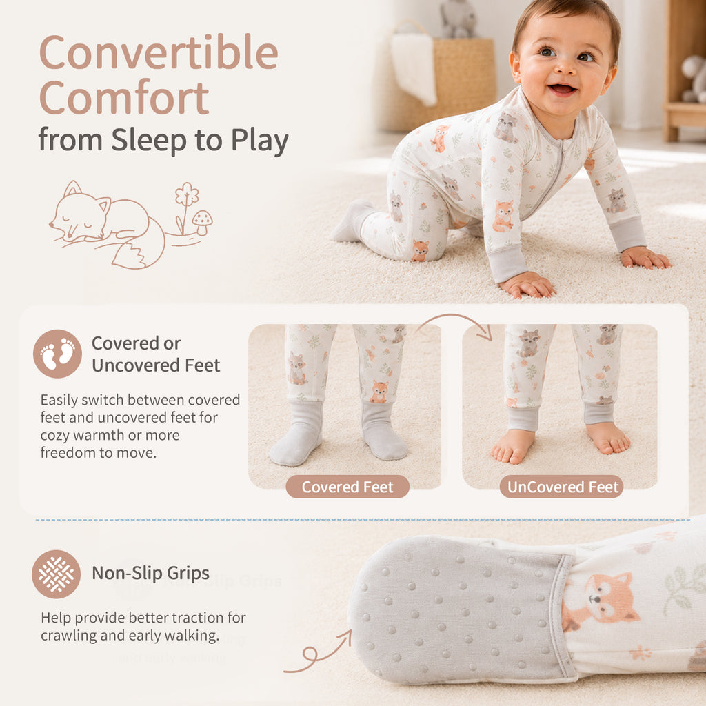 Bamboo Baby Pajamas Woodland