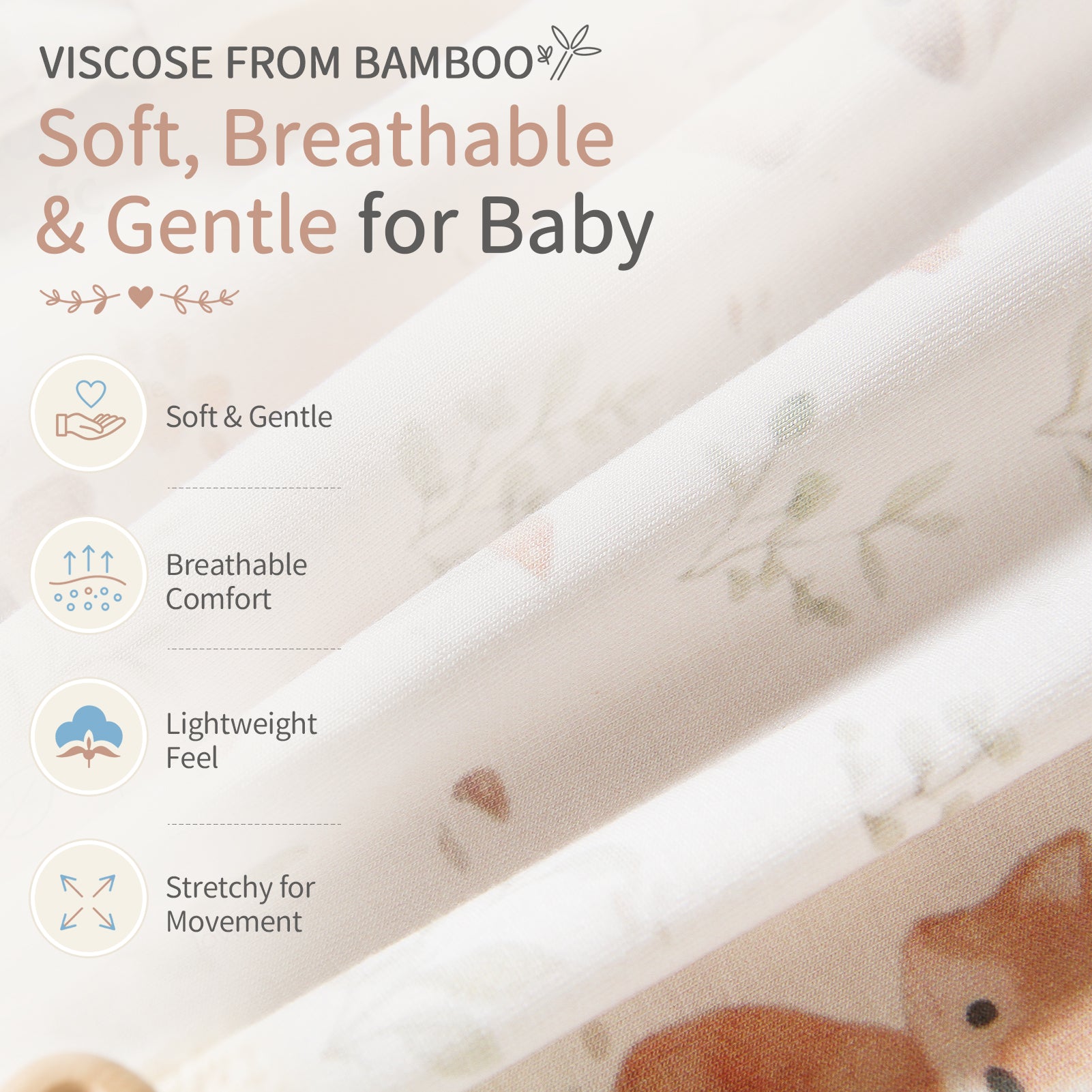 Bamboo Baby Pajamas Woodland